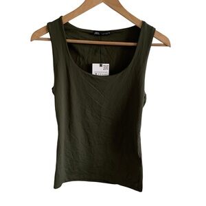 NWT Zara Olive Green Tank Top